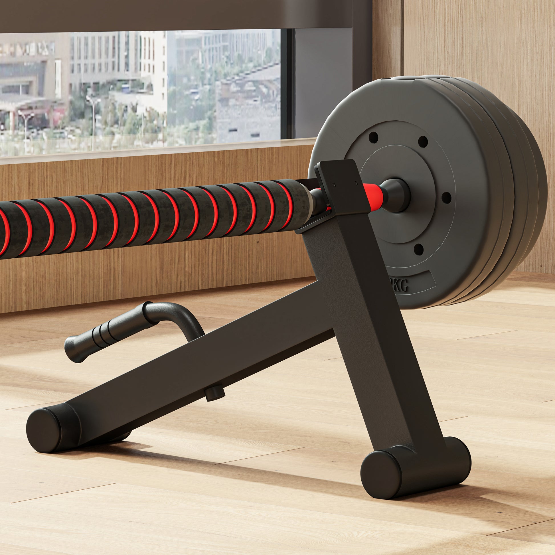 SPORTNOW Barbell Jack Deadlift Jack with Non-Slip Grip Deadlifting Barbell Jack Barbell Stand for Loading Barbell Weights Weightlifting Strength Training