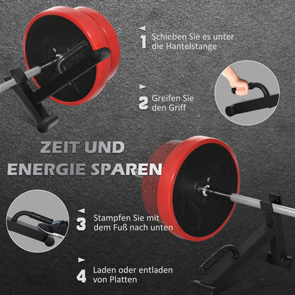 SPORTNOW Barbell Jack Deadlift Jack with Non-Slip Grip Deadlifting Barbell Jack Barbell Stand for Loading Barbell Weights Weightlifting Strength Training