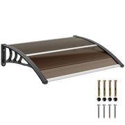 Door Canopy Front Door Canopy 75 x 100 cm Pultvordach Overhang Polycarbonate Brown