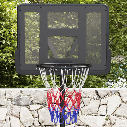 SPORTNOW Adjustable Height Basketball Hoop 216-277 cm Basketball Rim for Outdoor with Wheels and Fillable Base for Teens and Adults Black