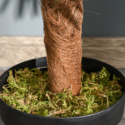 Artificial Palm Tree Height 1.7m Artificial Trunk Branches Lichen Large Leaves Highly Realistic Pot Included