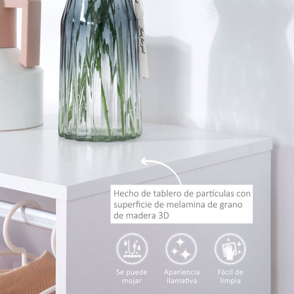 Wardrobe with Wheels Closet for Clothes with Hanging Rail Open Shelves Organizer for Bedroom 60x40x128 cm White