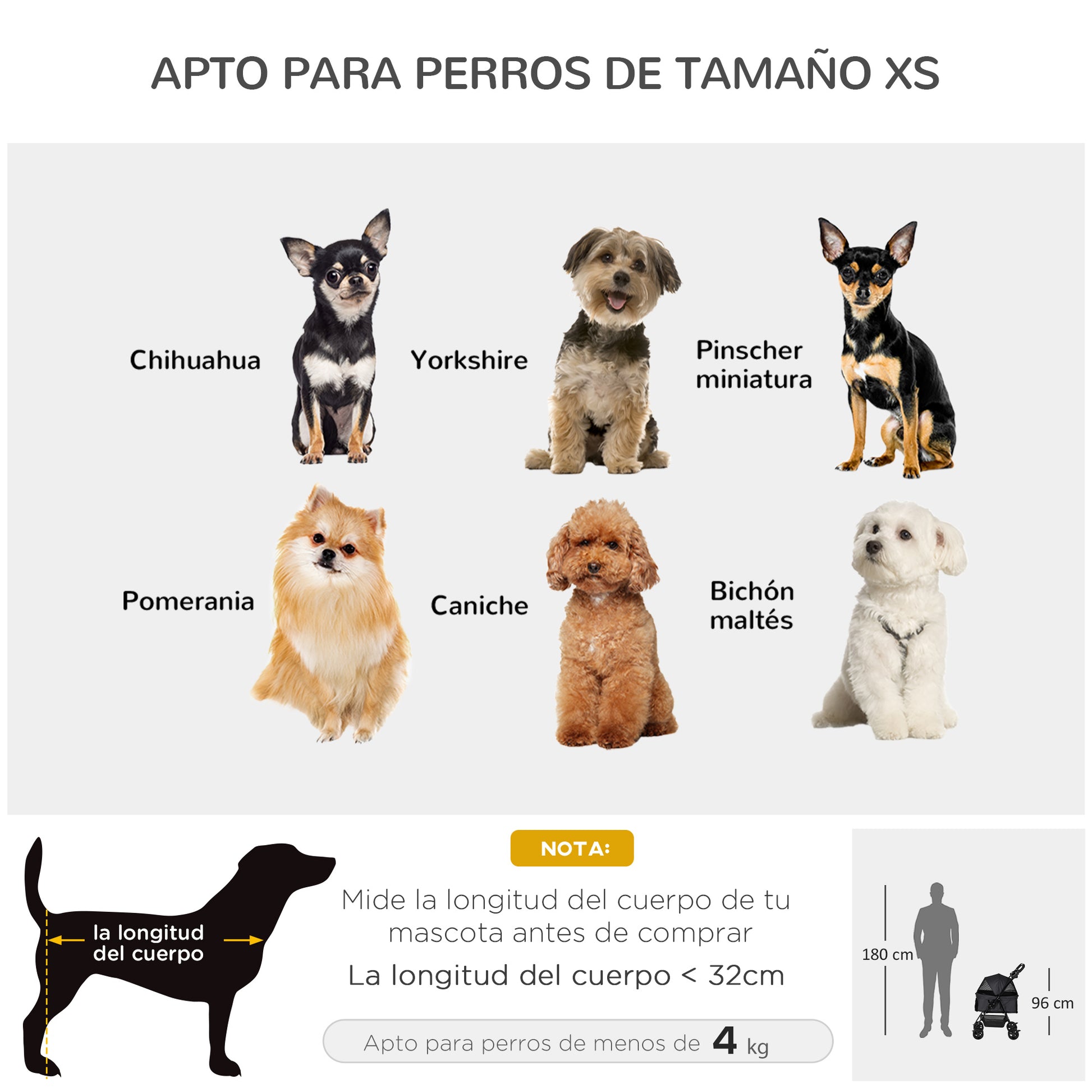 Foldable Pet Stroller for Small Dogs with Universal Wheels Storage Basket Safety Straps and Window Capacity 15 kg 67x45x96 cm Black