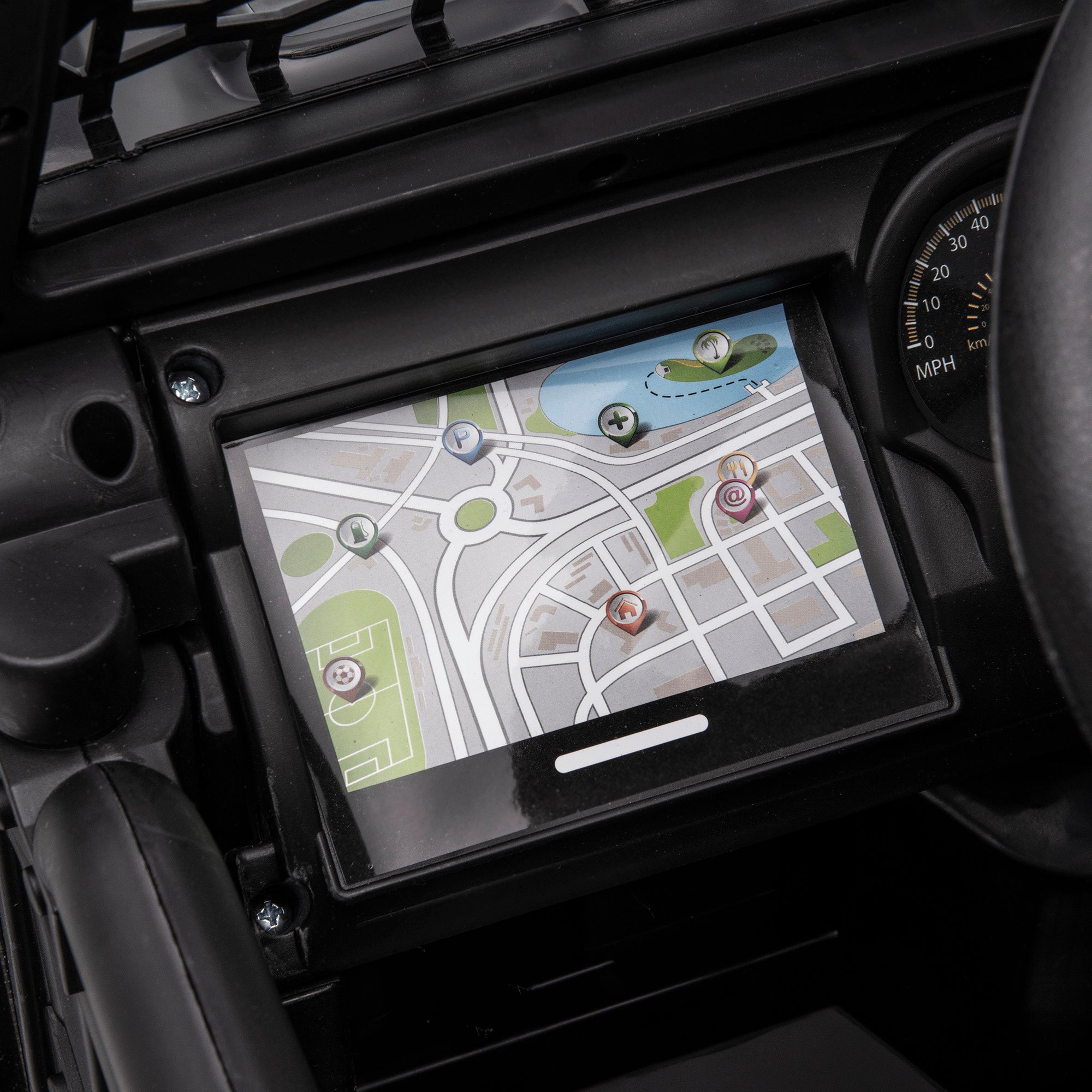 12V Electric 4x4 Car for Children with Remote Control Headlights and Horn - 3-6 Years - Black