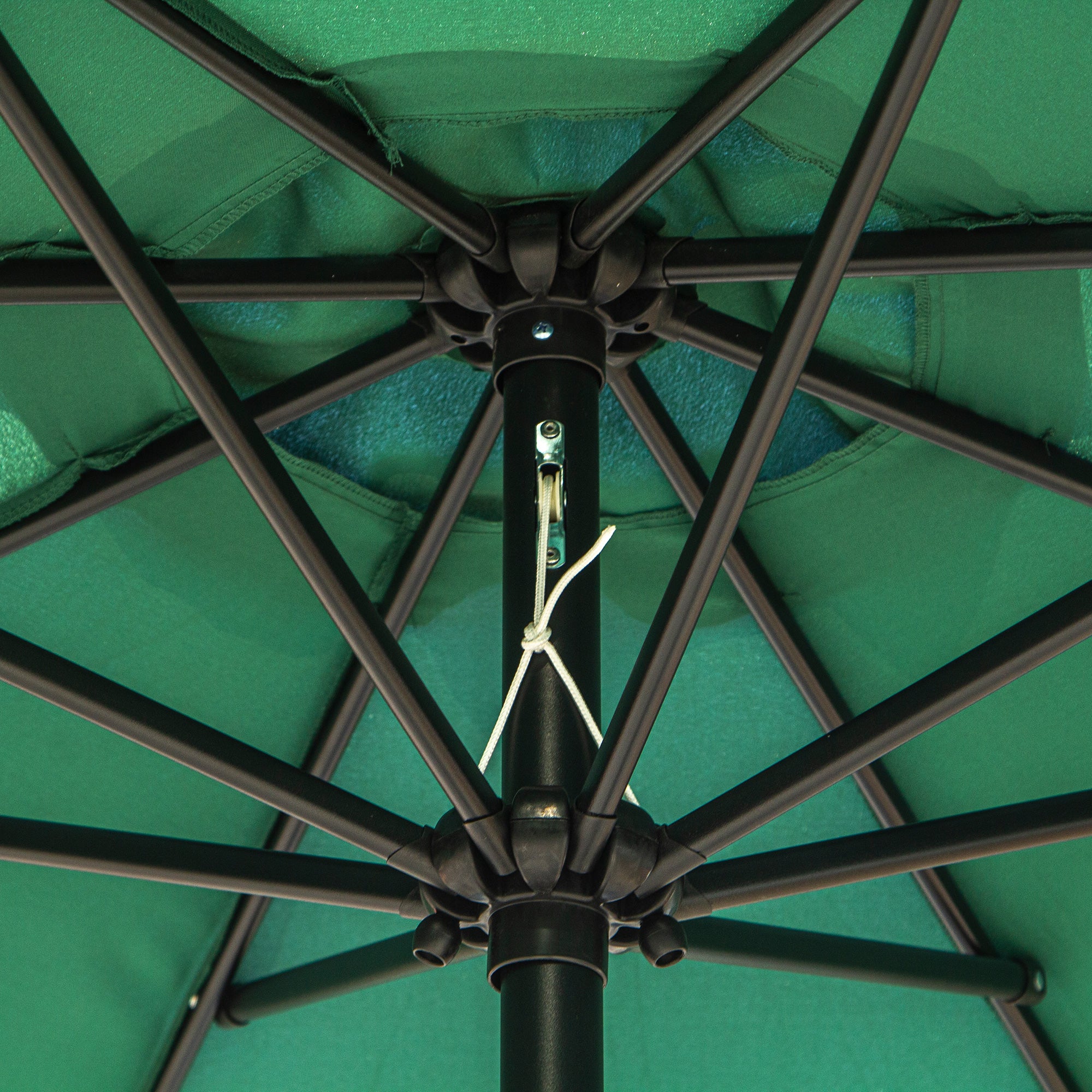 Garden Umbrella Ø295x250 cm with Crank Outdoor Sunshade with Tilt Mechanism and Detachable Metal Pole for Terrace Pool Patio Green