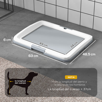 Dog Toilet Dog Potty with Tray for Puppy Training Indoors and Outdoors 63x48.5x6 cm Gray