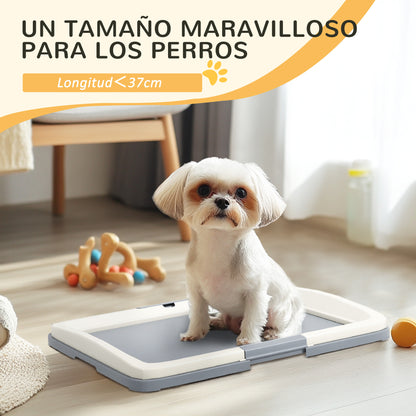 Dog Toilet Dog Potty with Tray for Puppy Training Indoors and Outdoors 63x48.5x6 cm Gray