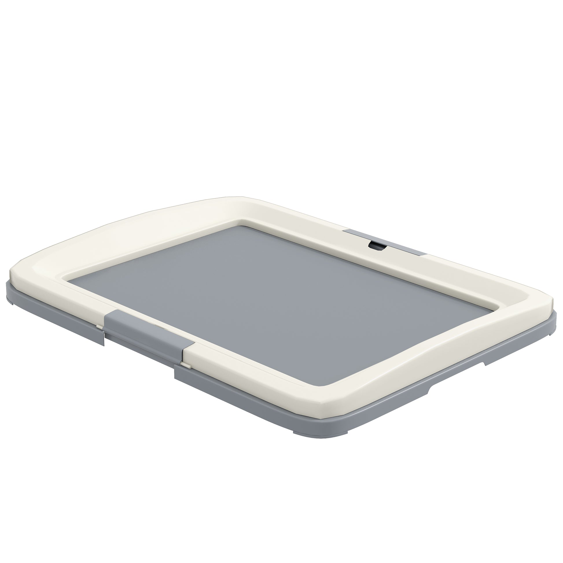 Dog Toilet Dog Potty with Tray for Puppy Training Indoors and Outdoors 63x48.5x6 cm Gray