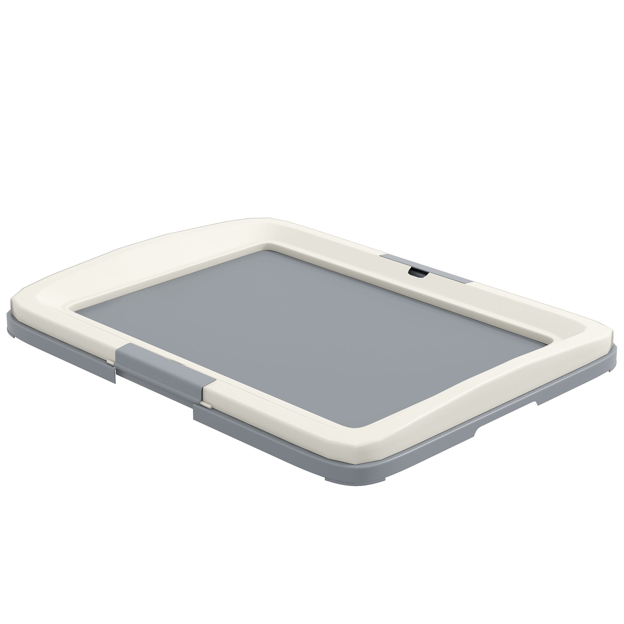 Dog Toilet Dog Potty with Tray for Puppy Training Indoors and Outdoors 63x48.5x6 cm Gray