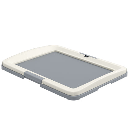 Dog Toilet Dog Potty with Tray for Puppy Training Indoors and Outdoors 63x48.5x6 cm Gray