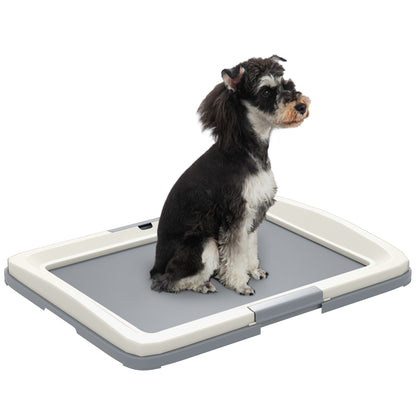 Dog Toilet Dog Potty with Tray for Puppy Training Indoors and Outdoors 63x48.5x6 cm Gray