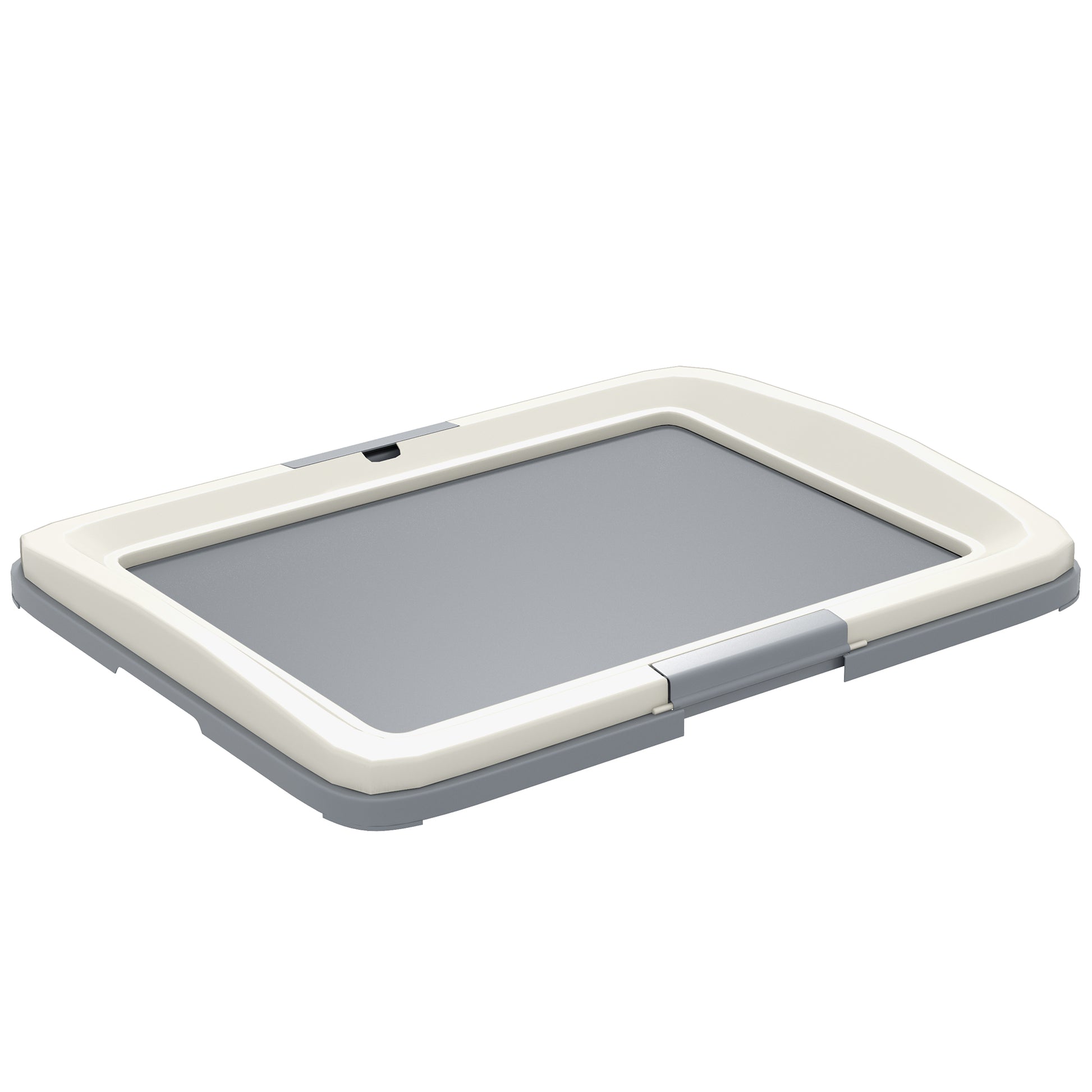 Dog Toilet Dog Potty with Tray for Puppy Training Indoors and Outdoors 63x48.5x6 cm Gray