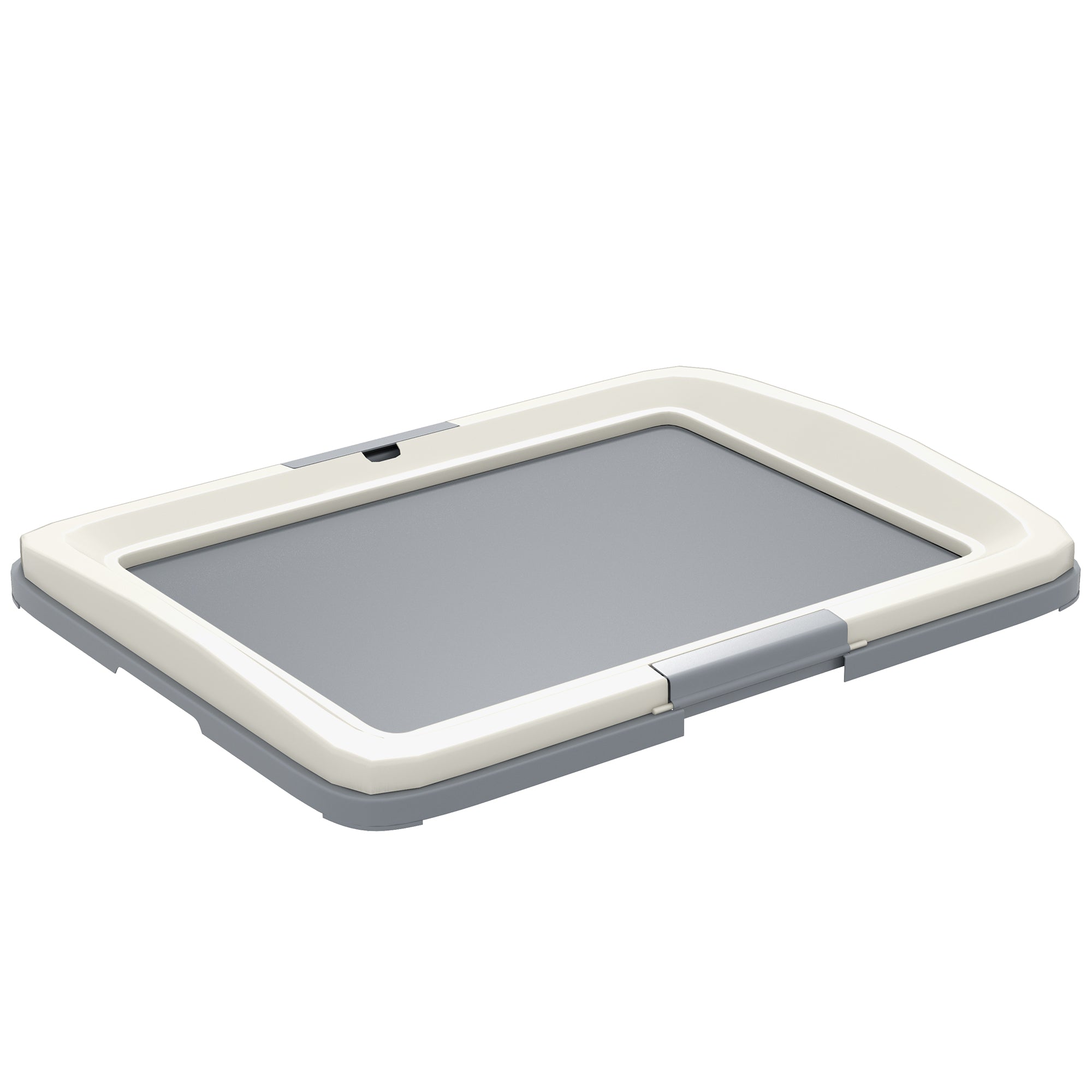 Dog Toilet Dog Potty with Tray for Puppy Training Indoors and Outdoors 63x48.5x6 cm Gray