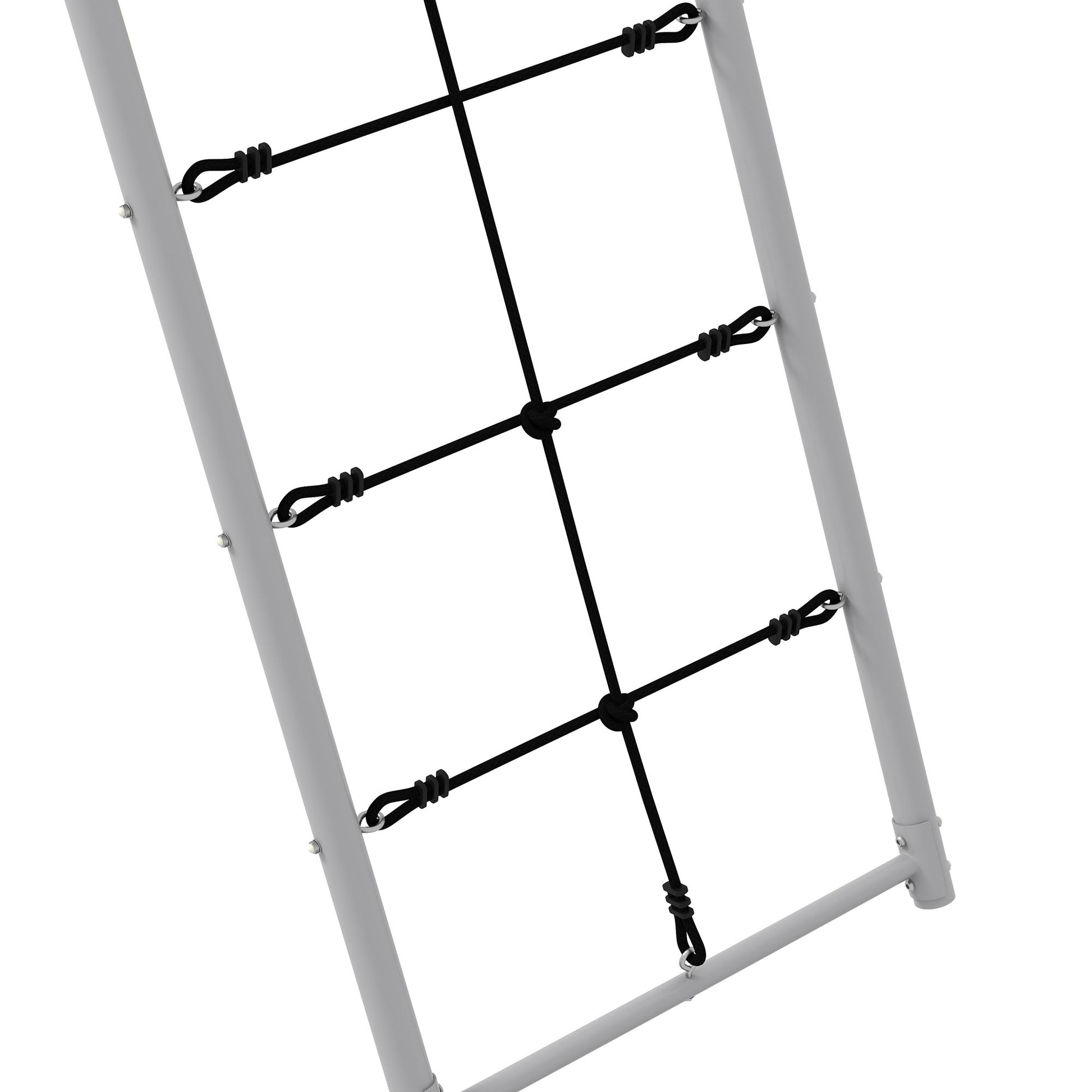 Children's Swing Set Swing Frame made of Metal, Swing Structure with Double Swing, Climbing Net, Rung Ladder, Garden Swing for Children 3-8 years, Steel, Green