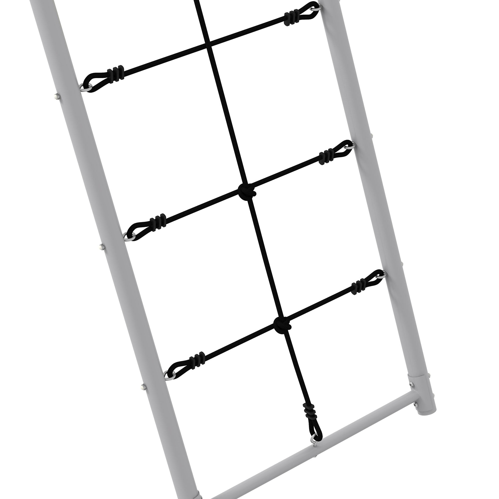 Children's Swing Set Swing Frame made of Metal, Swing Structure with Double Swing, Climbing Net, Rung Ladder, Garden Swing for Children 3-8 years, Steel, Green