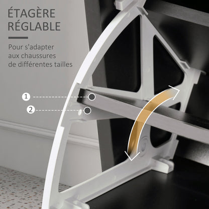 3-in-1 Entryway Furniture Set with Coat Rack Panel, Mirror, and Shoe Bench - 6 Hooks and Adjustable Shelf, Black