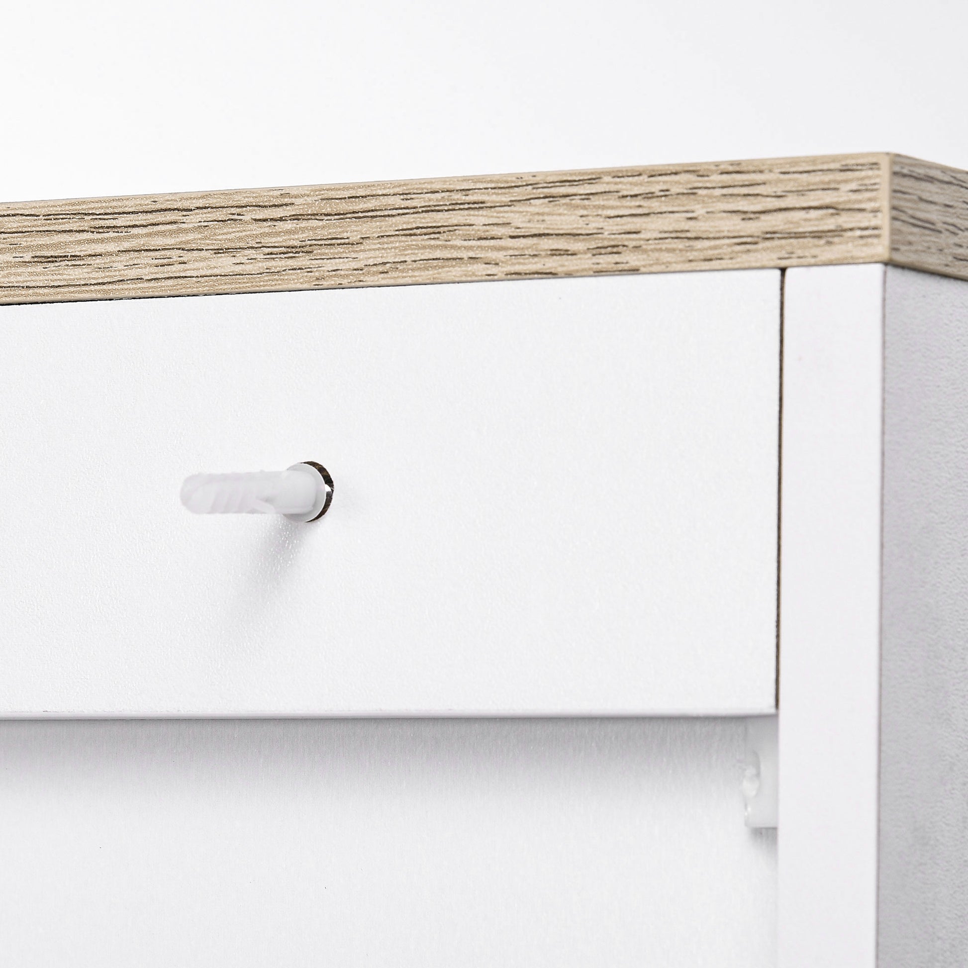 Modern Living Room Cabinet Storage Cabinet with 3 Doors Adjustable Shelves and Raised Base for Kitchen Dining Room Hallway Bedroom Anti-Tip Device 35.4x11.8x35.4 inches White