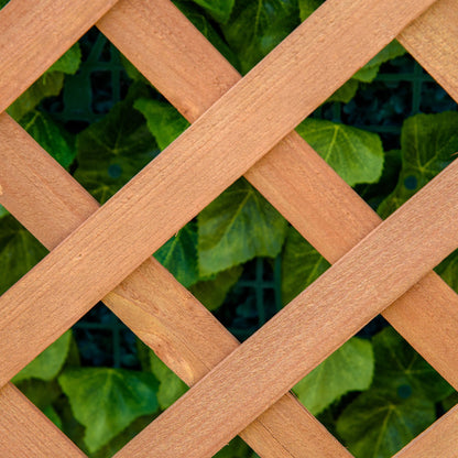 Solid Wood Planter with Trellis Flower Box with Climbing Support for Plants Flowers Balcony Terrace Garden Exterior 70x28x117 cm Brown