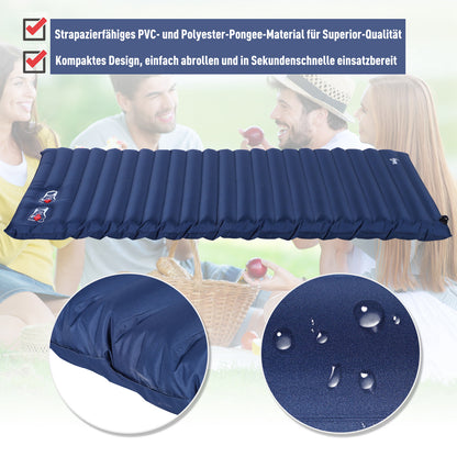 Air Mattress 2 Persons Self-Inflating Sleeping Mat Airbed with Built-in Pump Inflatable Mattress Guest Mattress Guest Bed Sleeping Pad for Camping Home Use 195 x 138 x 10 cm