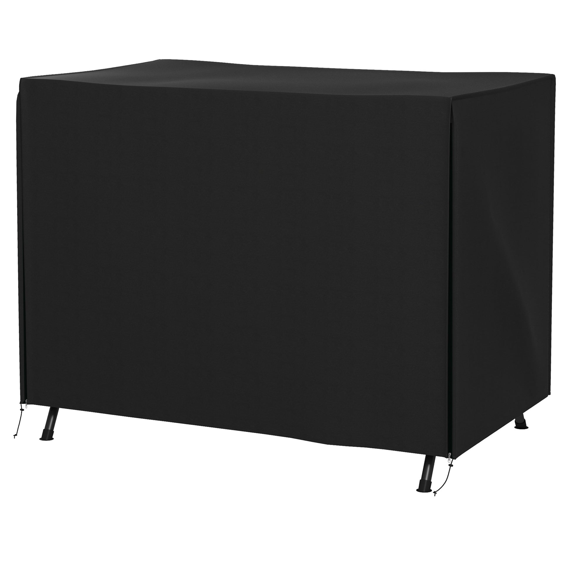 Hollywood Swing Cover 3 Seater, Water-Resistant Winterproof Protective Cover for Garden Swing, UV-Resistant Cover, Tear-Resistant 600D Oxford Fabric, 205x124x164cm Black