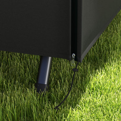 Hollywood Swing Cover 3 Seater, Water-Resistant Winterproof Protective Cover for Garden Swing, UV-Resistant Cover, Tear-Resistant 600D Oxford Fabric, 205x124x164cm Black