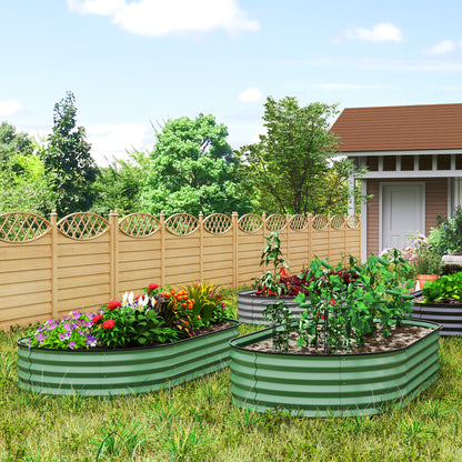 2-Piece Raised Bed Made of Steel, Plant Bed Cold Frame Garden Bed Planter Box Stackable, Vegetable Bed 181x93x30cm for Garden Balcony, Planter for Flowers, Plants, Vegetables