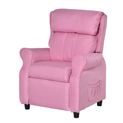 Children's Sofa Kids Couch Kids Armchair Chair Recliner with Footrest for 3-5 Years Boys and Girls Pink 58 x 53 x 70 cm