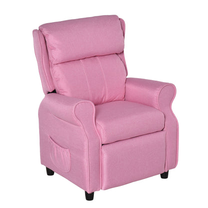Children's Sofa Kids Couch Kids Armchair Chair Recliner with Footrest for 3-5 Years Boys and Girls Pink 58 x 53 x 70 cm