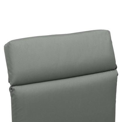 Sun Lounger Cushion Sun Lounger Pad Garden Lounger Padding Cover Polyester Dark Gray 196 x 55 x 8 cm