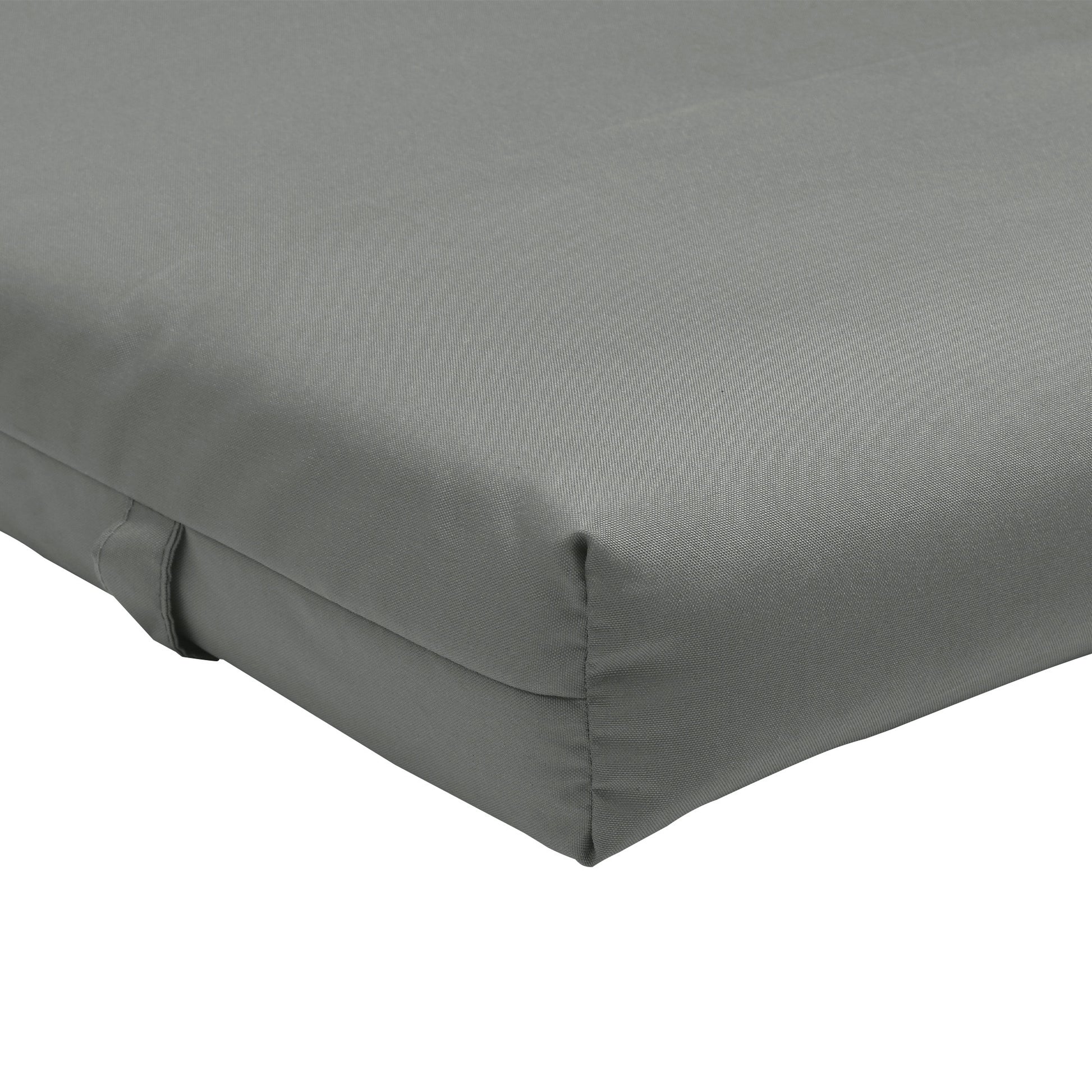 Sun Lounger Cushion Sun Lounger Pad Garden Lounger Padding Cover Polyester Dark Gray 196 x 55 x 8 cm