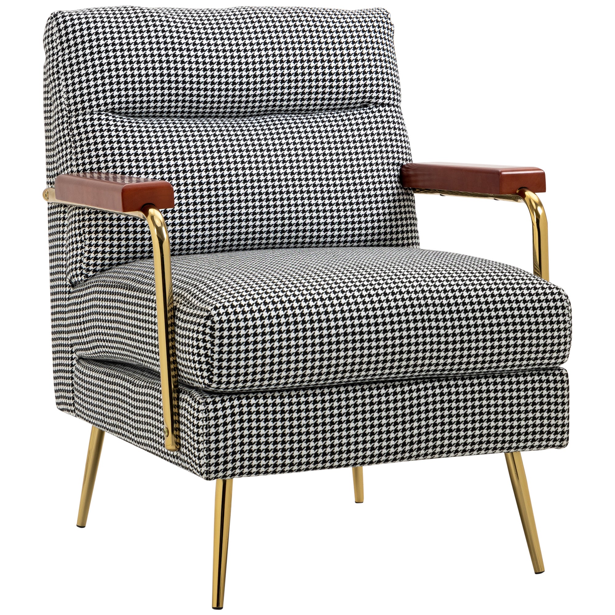 Wingback Chair, Upholstered Armchair with Linen Look, Accent Chair, Dining Chair with Steel Legs, Lounge Chair for Bedroom, Living Room, 72 x 81.5 x 87.5 cm