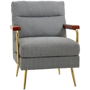 Wingback Chair, Upholstered Armchair with Linen Look, Accent Chair, Dining Chair with Steel Legs, Lounge Chair for Bedroom, Living Room, 72 x 81.5 x 87.5 cm