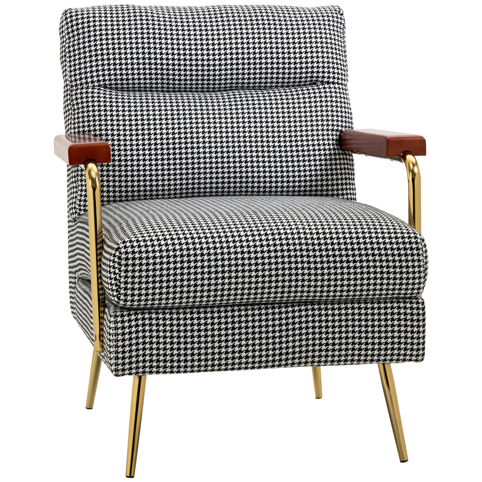 Wingback Chair, Upholstered Armchair with Linen Look, Accent Chair, Dining Chair with Steel Legs, Lounge Chair for Bedroom, Living Room, 72 x 81.5 x 87.5 cm