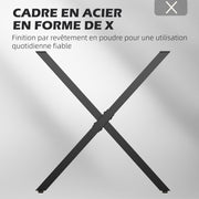 Set of 2 X-Shaped Steel Table Legs - 70L x 8W x 72H cm - industrial design