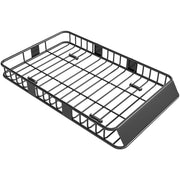 Car Roof Rack Metal Roof Basket 162x99x16cm Universal Luggage Rack Roof Rack Load Capacity of 100 kg Cargo Basket for Camping, Grilling, Road Trips Black