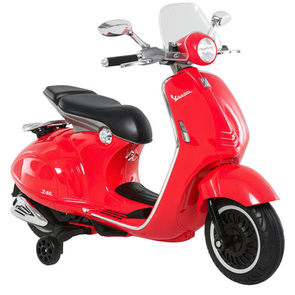 Kids' Electric Motorcycle, 6V Children's Motorcycle with Headlight, Music, Forward and Reverse Gear, Training Wheels, 30 kg Capacity, Electric Motorcycle for 3-6 Years Old Kids, Red