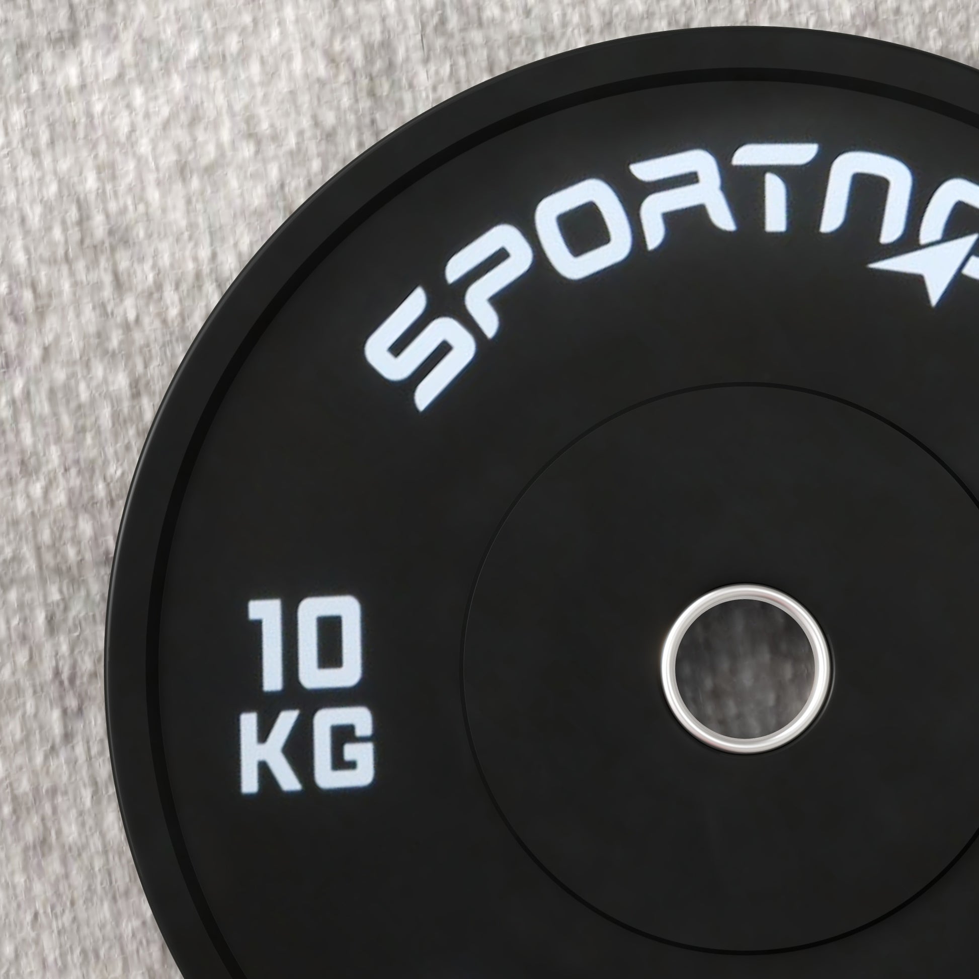 SPORTNOW Set of 2 10 kg Gym Plates, Plates for Barbell and Dumbbells with Ø5 cm Attachment for Home and Gym Training, Black