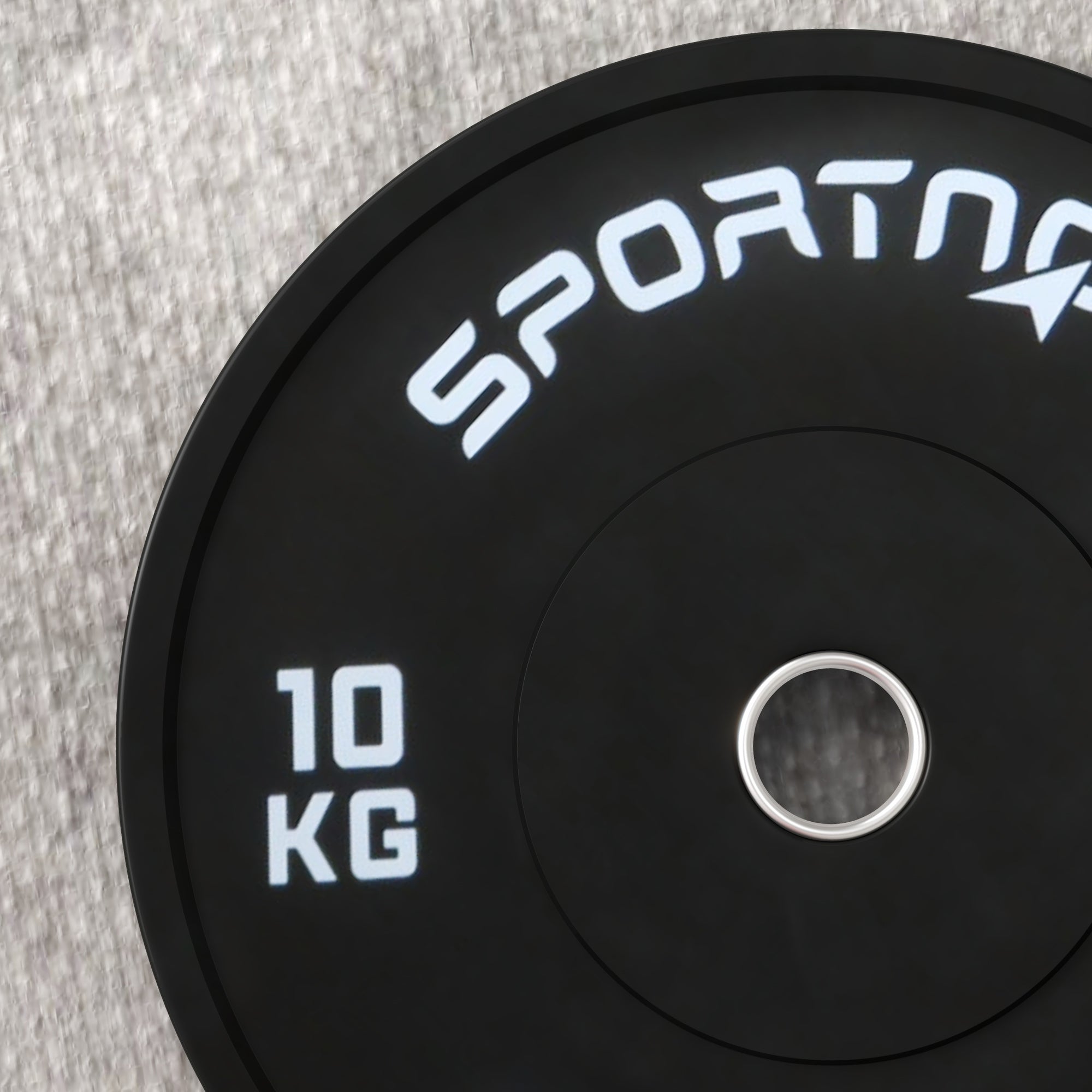 SPORTNOW Set of 2 10 kg Gym Plates, Plates for Barbell and Dumbbells with Ø5 cm Attachment for Home and Gym Training, Black