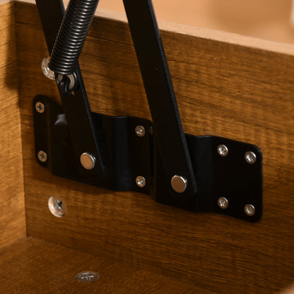 Lift-Top Coffee Table Coffee Table with Hidden Storage Space Lift-Top Table for Living Room Dining Room 90x60.5x45.5 cm Teak