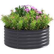Steel Raised Garden Bed, Planter Bed Cold Frame Garden Box Stackable Flower Pot Stackable Plant Box 120x120x43cm Vegetable Bed for Garden Balcony Terrace, Planter for Flowers, Plants