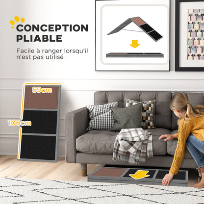 Dog Agility Ramp, agility equipment for dogs, A-frame design, non-slip surface, for dogs of all breeds, for garden, park, gray