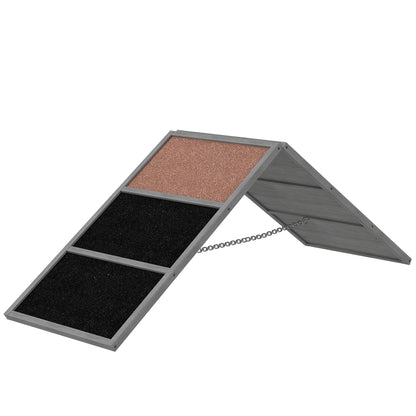 Dog Agility Ramp, agility equipment for dogs, A-frame design, non-slip surface, for dogs of all breeds, for garden, park, gray