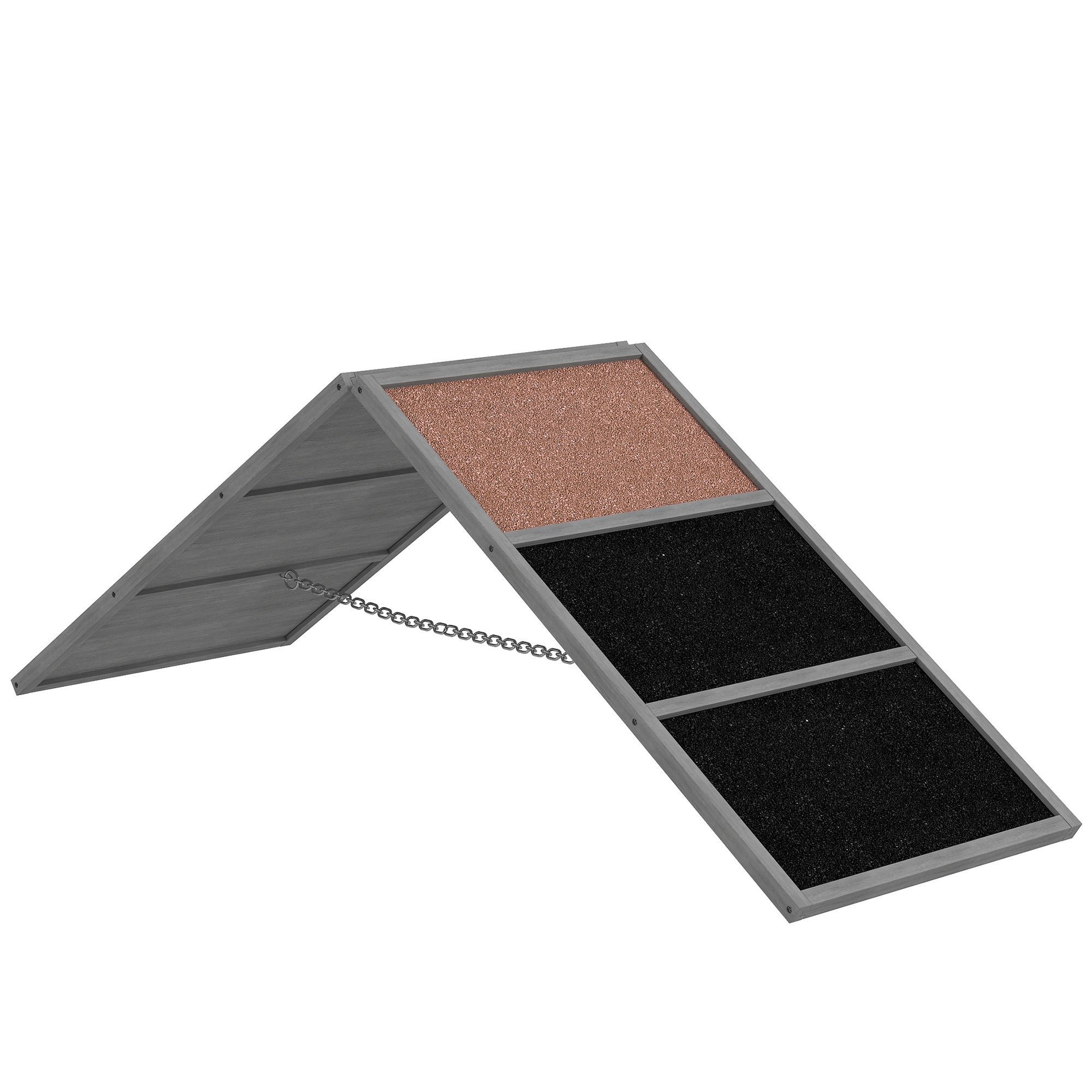 Dog Agility Ramp, agility equipment for dogs, A-frame design, non-slip surface, for dogs of all breeds, for garden, park, gray