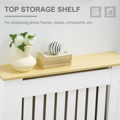 HOMCOM Cache-Radiateur 78x19x83 cm - Cache-Radiateur MDF pour Salon, Chambre, Couloir Blanc