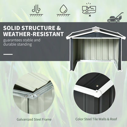 Lawnmower Storage Shed for Robot Lawnmower - robot lawn mower garage - gray steel sheet