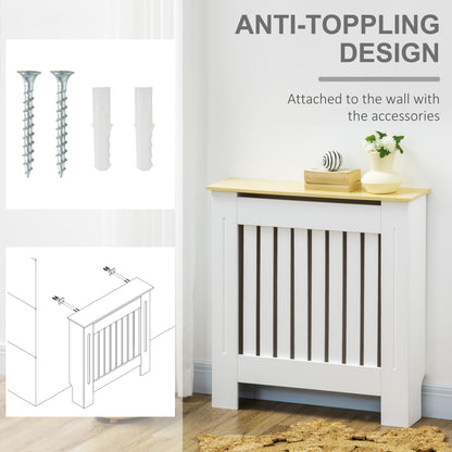 HOMCOM Cache-Radiateur 78x19x83 cm - Cache-Radiateur MDF pour Salon, Chambre, Couloir Blanc