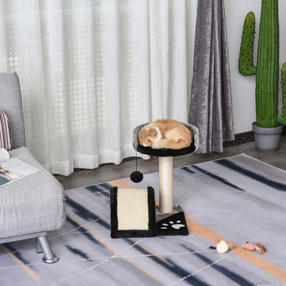 Cat Tree Scratching Post with Play Balls Cat Scratching Tree Sisal Scratching Posts Black 35.5 x 37 x 46 cm