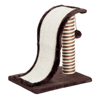 PawHut Cat Scratcher Tree with Natural Sisal Post and Play Ball 35x30x39cm Brown