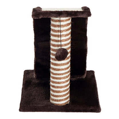 PawHut Cat Scratcher Tree with Natural Sisal Post and Play Ball 35x30x39cm Brown