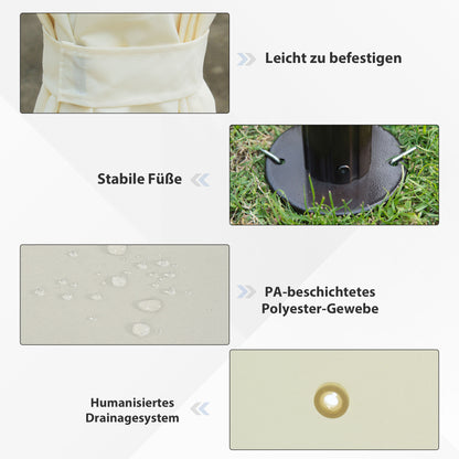 Luxury Pavilion Garden Gazebo Party Tent Marquee Pagoda 3x4m Cream